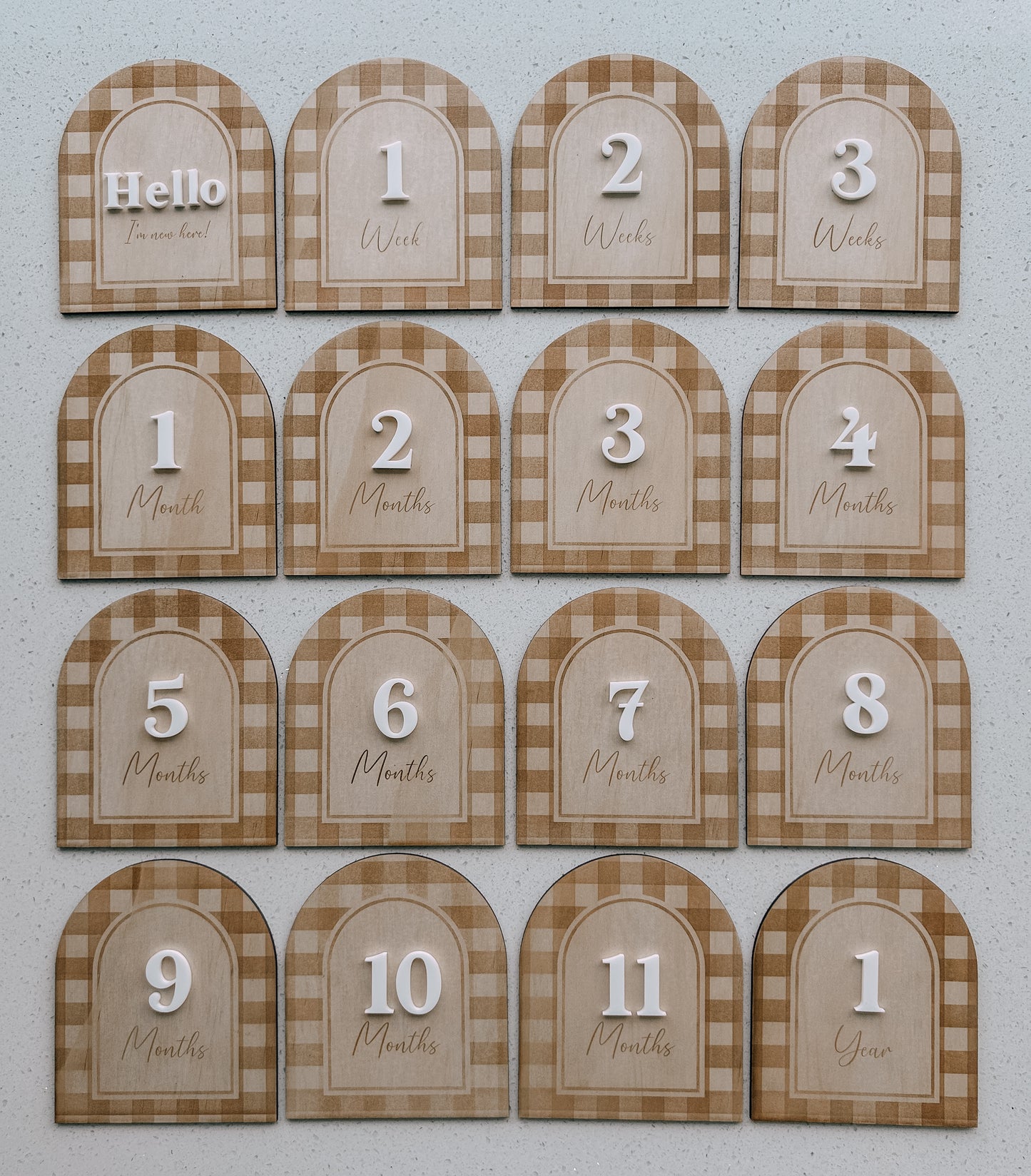 Gingham Milestone Discs