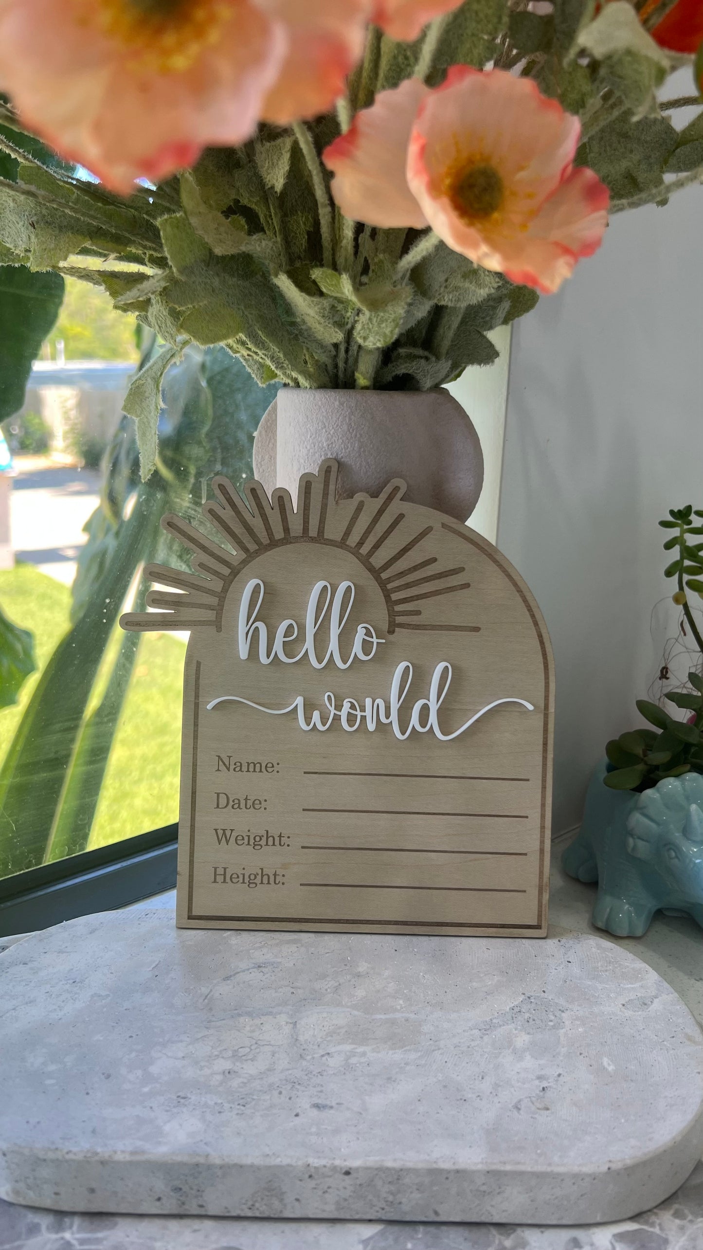 Sun Announcement Plaque