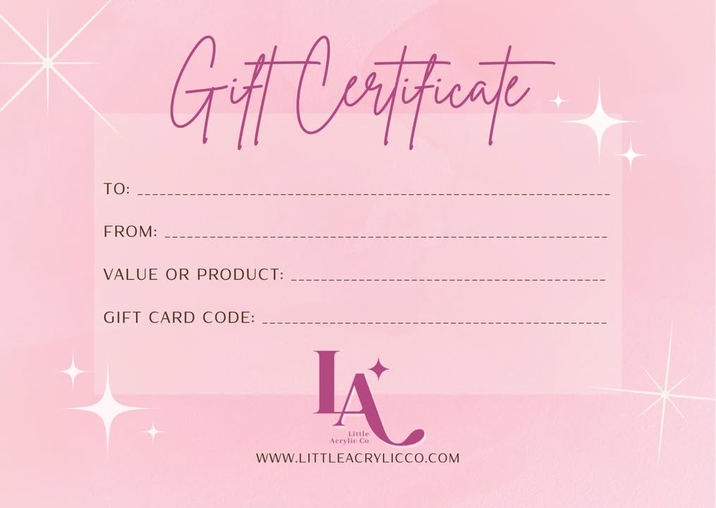 Little Acrylic Co Gift Gard