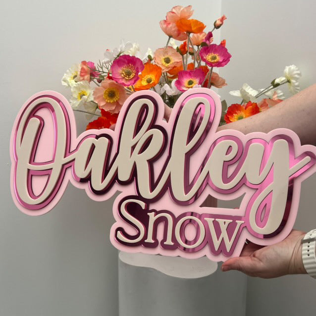 Triple Layer Name Plaque