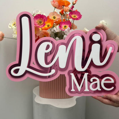 Triple Layer Name Plaque