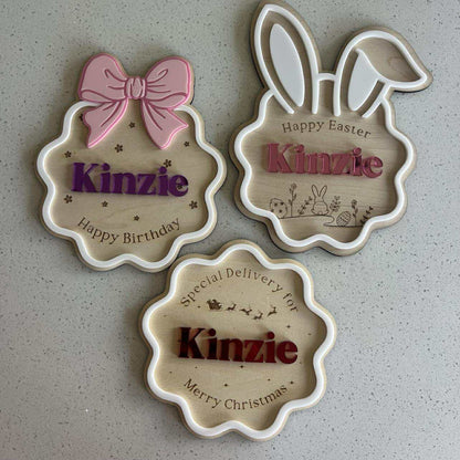 PRE ORDER “Celebration” Individual Plaque  *Ready Second Week of December*