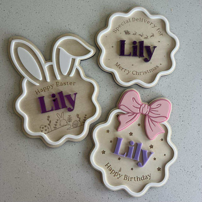 PRE ORDER “Celebration” Individual Plaque  *Ready Second Week of December*