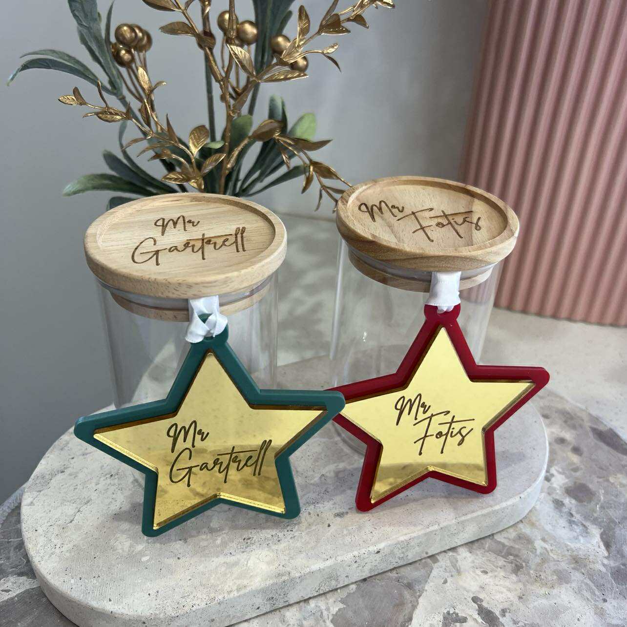 Personalised star and lolly jar