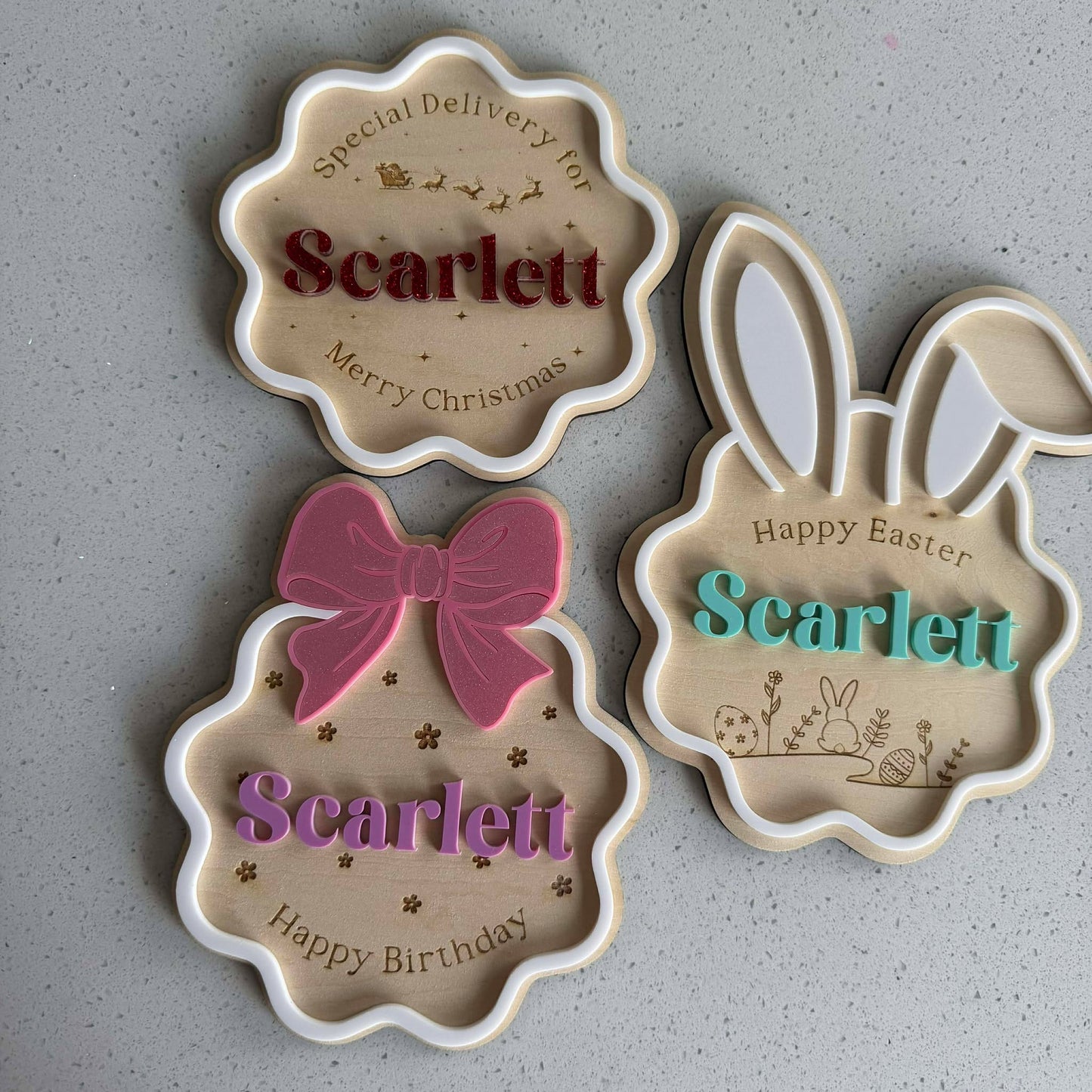 PRE ORDER “Celebration” Individual Plaque  *Ready Second Week of December*