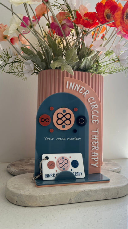 Business Card Sign holder personalised for your business 