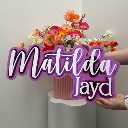 Triple Layer Name Plaque