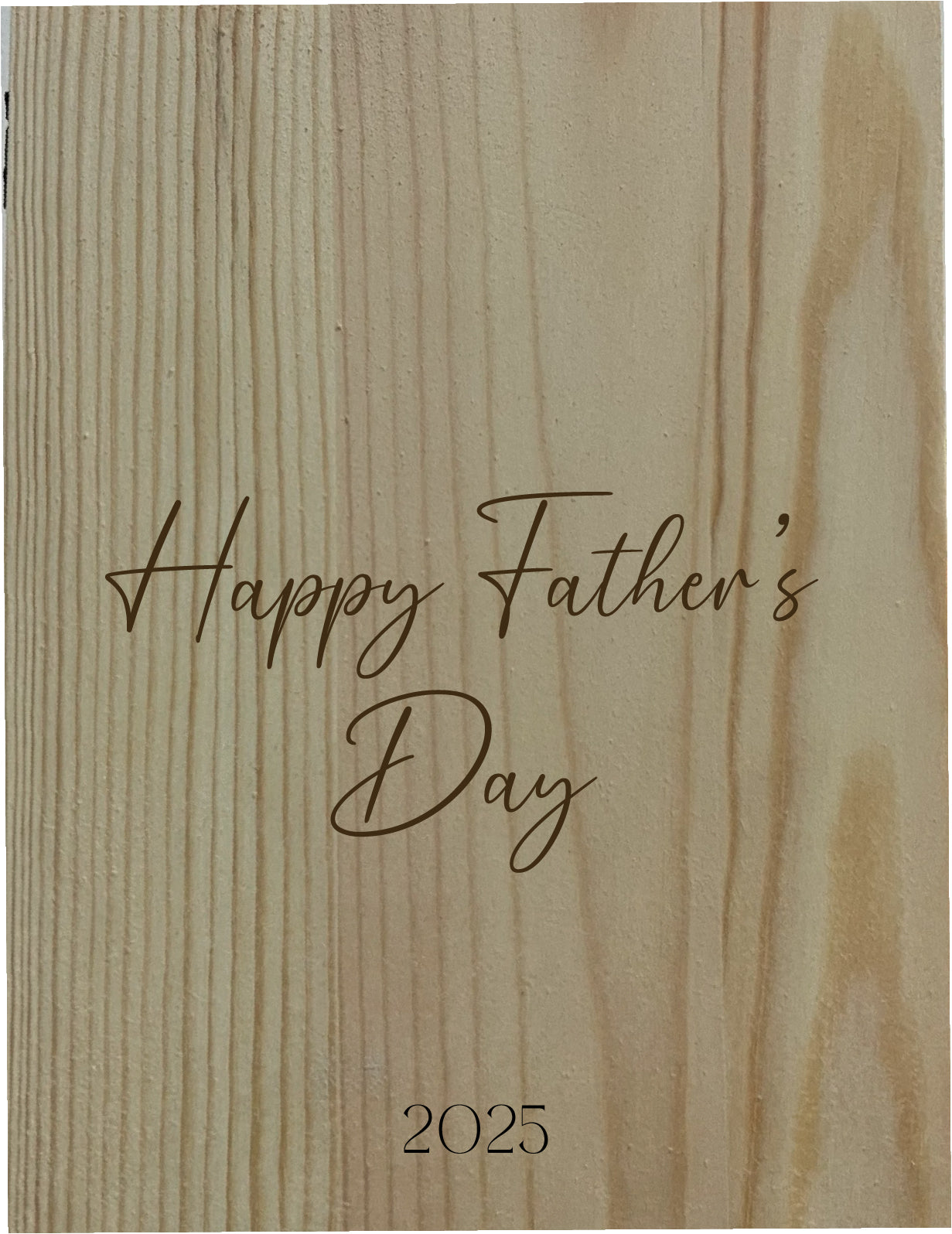 Wooden plaque with 'Happy Father's Day