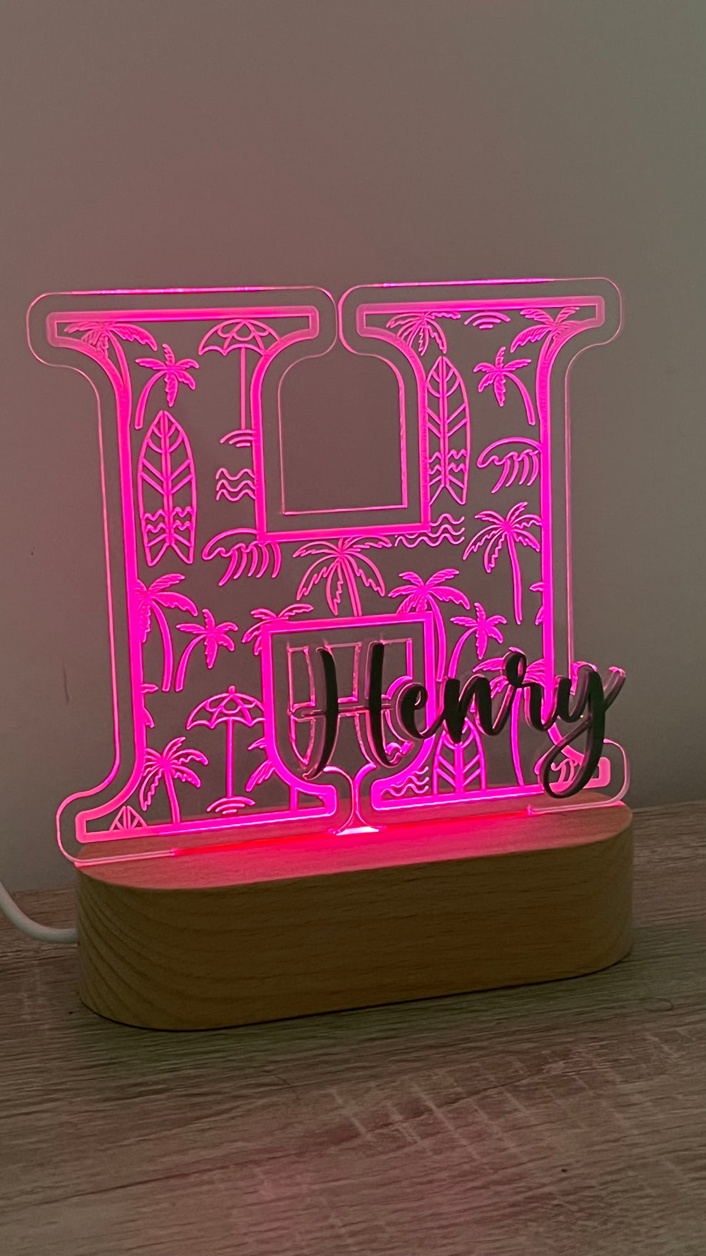 Letter Palm Night Light – Little Acrylic Co