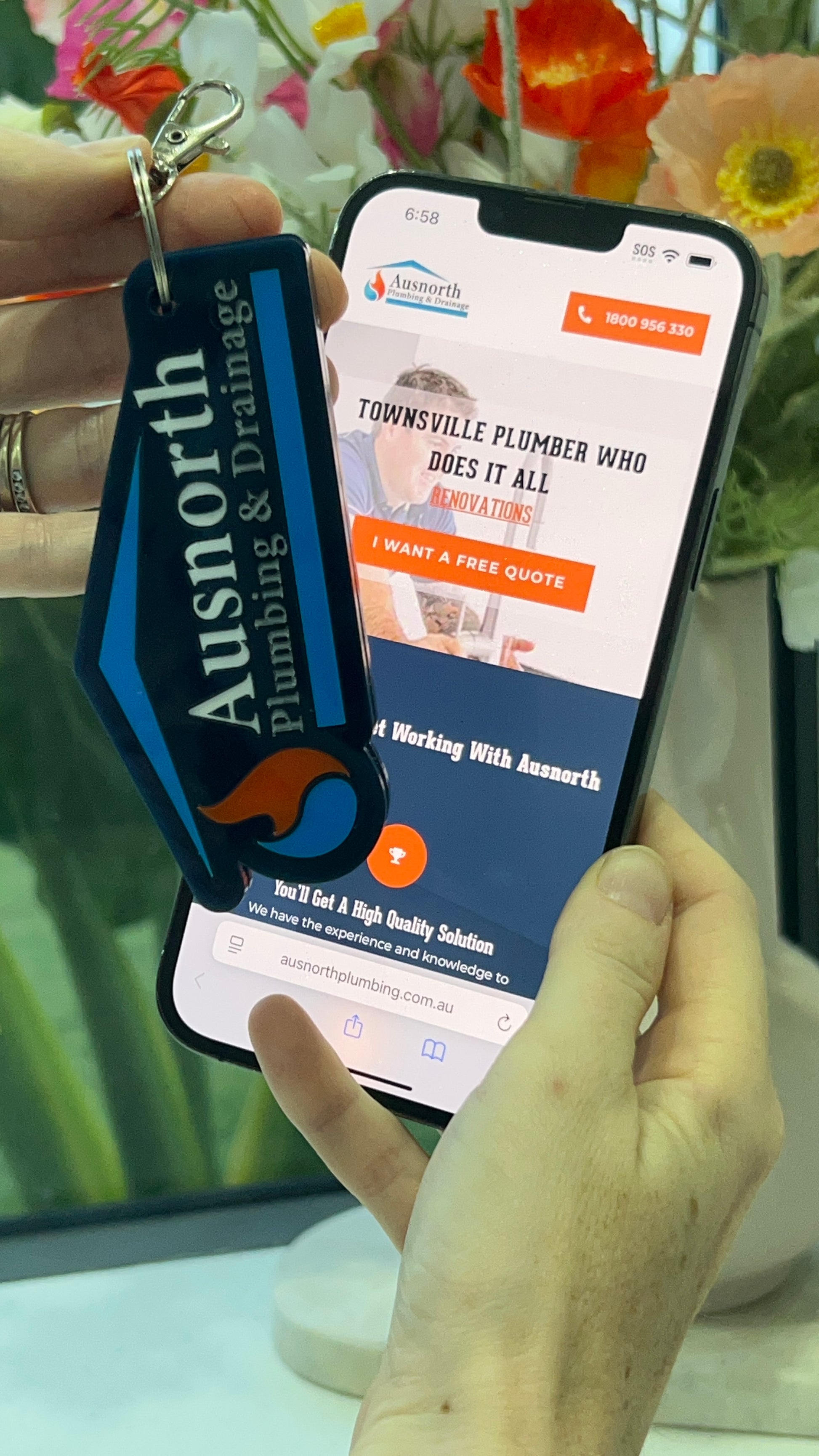 Smart Key Ring for business information  personalised 